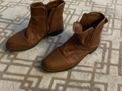 Stylish Brown Leather Ankle Boots